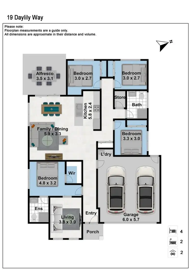 Floorplan of Homely house listing, 19 Daylily Way, Ripley QLD 4306