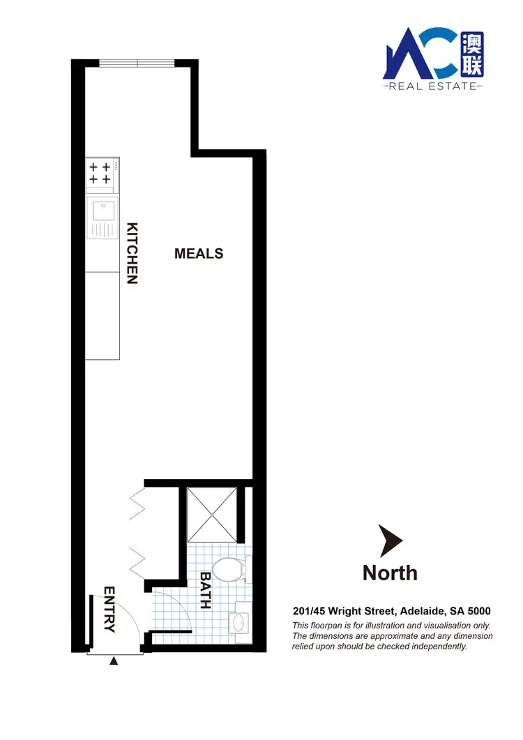Floorplan of Homely apartment listing, 201/45 Wright Court, Adelaide SA 5000