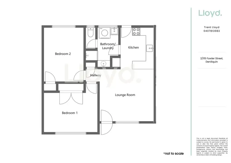 Floorplan of Homely unit listing, 2/115 Fowler Street, Deniliquin NSW 2710