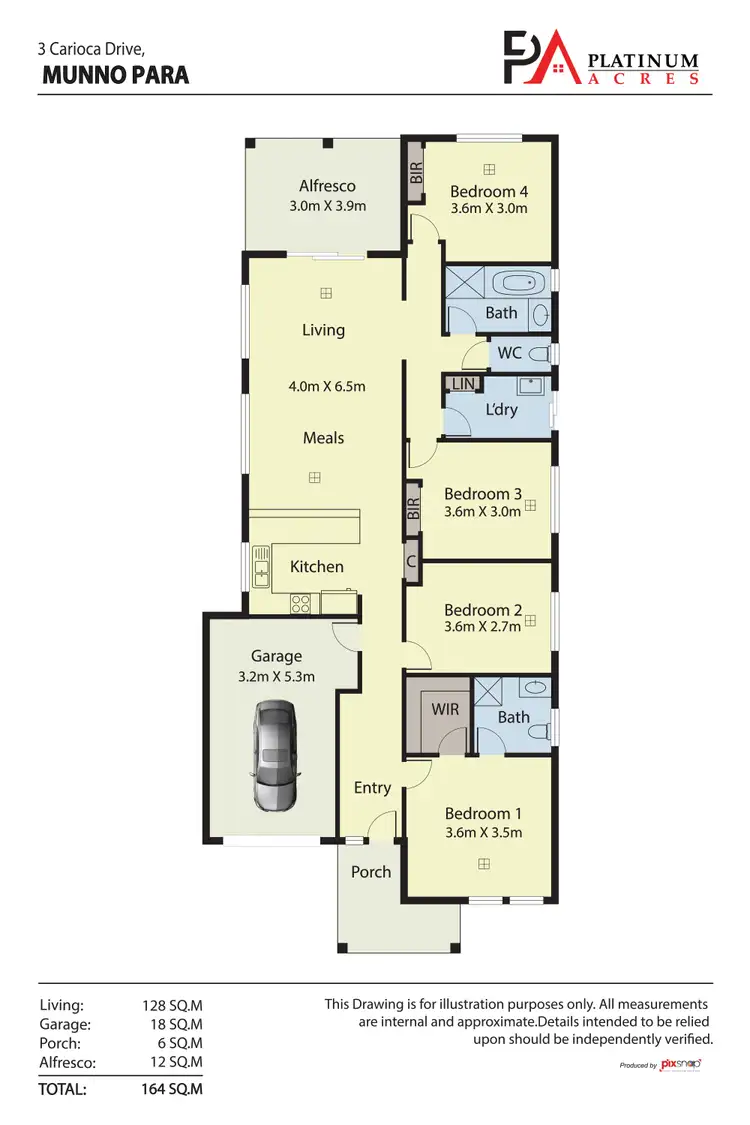 Floorplan of Homely house listing, 3 Carioca Drive, Munno Para SA 5115