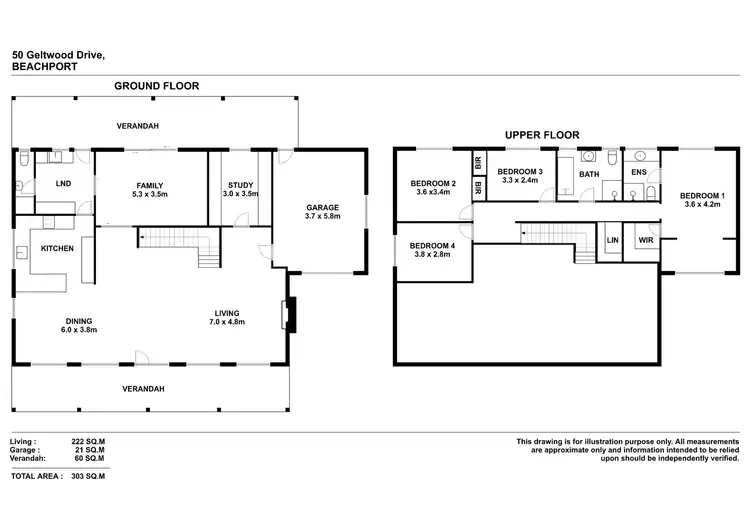Floorplan of Homely house listing, 50 GELTWOOD DRIVE, Beachport SA 5280