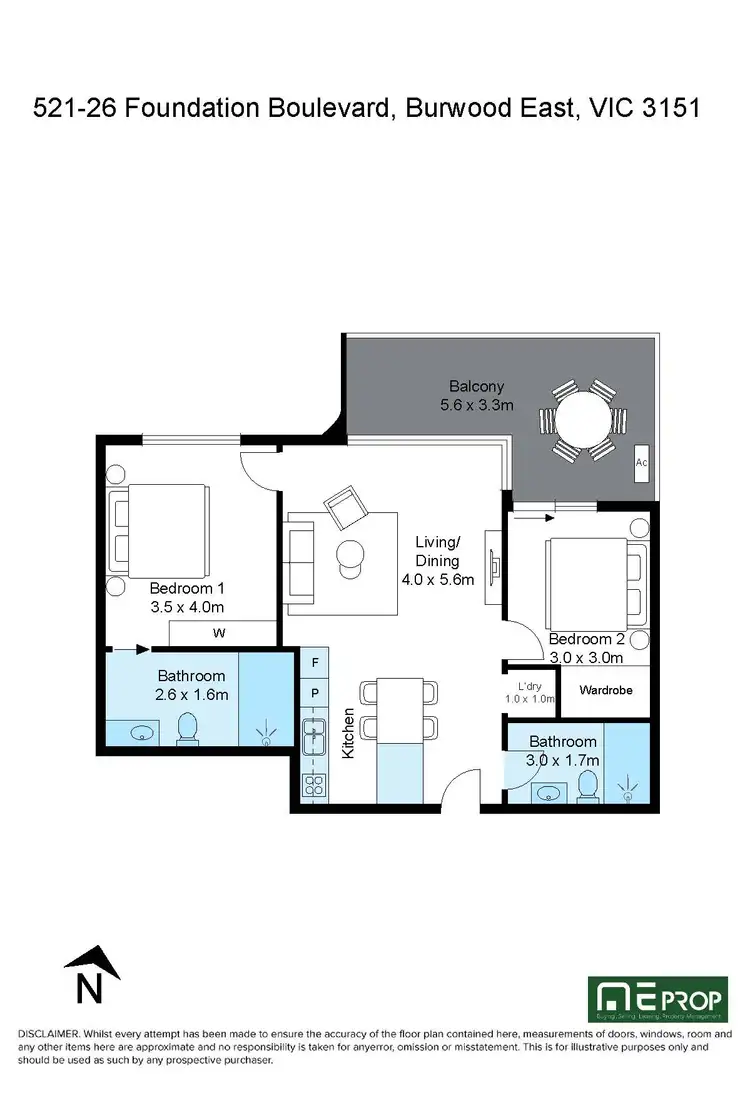 Floorplan of Homely rural property listing, 521/26 Foundation Boulevard, Burwood East VIC 3151