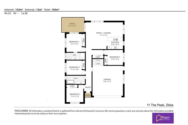 Floorplan of Homely house listing, 11 The Peak, Zilzie QLD 4710