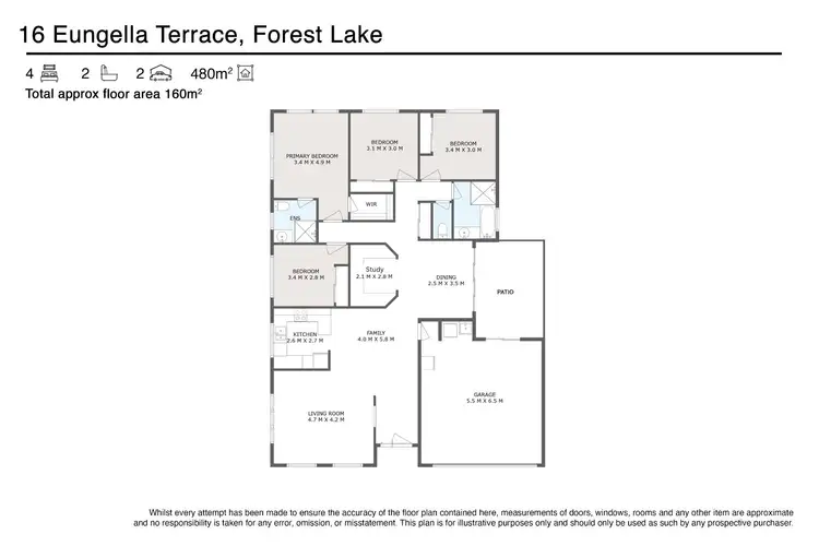 Floorplan of Homely house listing, 16 Eungella Terrace, Forest Lake QLD 4078