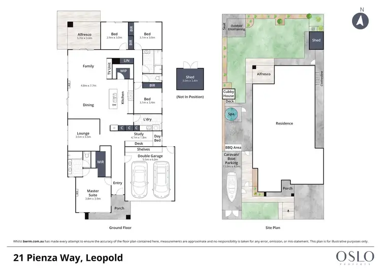 Floorplan of Homely house listing, 21 Pienza Way, Leopold VIC 3224