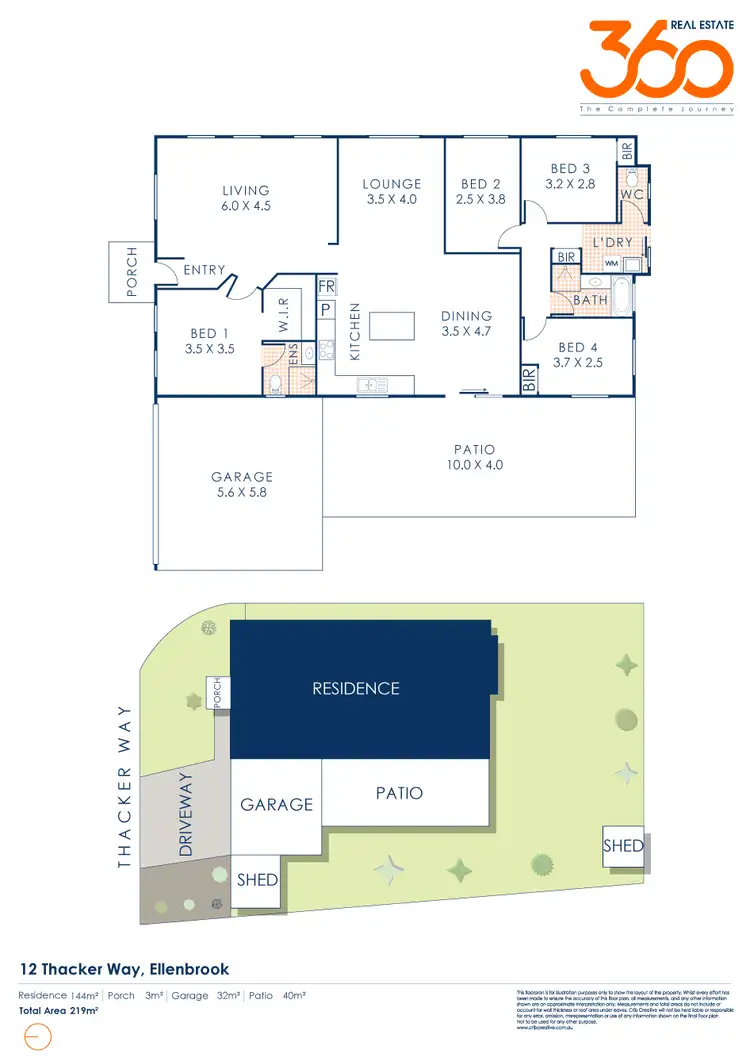 Floorplan of Homely house listing, 12 Thacker Way, Ellenbrook WA 6069