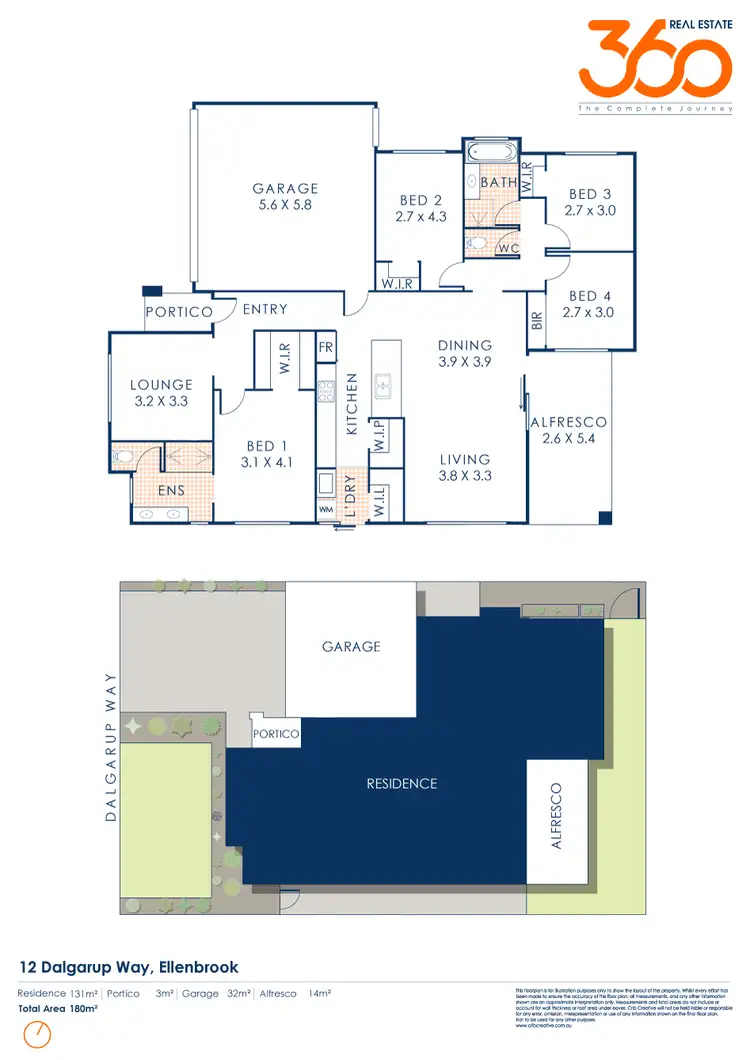 Floorplan of Homely house listing, 12 Dalgarup Way, Ellenbrook WA 6069