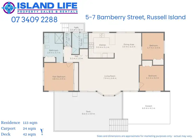 Floorplan of Homely house listing, 5-7 Bamberry Street, Russell Island QLD 4184