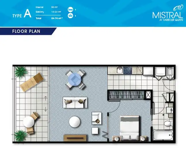 Floorplan of Homely apartment listing, 204/2 East Quay Drive, Biggera Waters QLD 4216