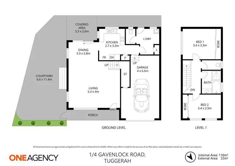 Floorplan of Homely townhouse listing, 1/4 Gavenlock Road, Tuggerah NSW 2259