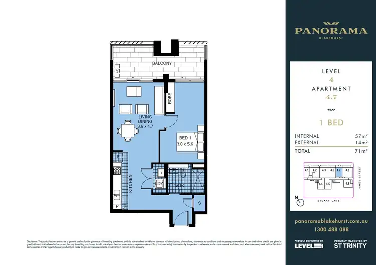 Floorplan of Homely apartment listing, 407/2A James Street, Blakehurst NSW 2221