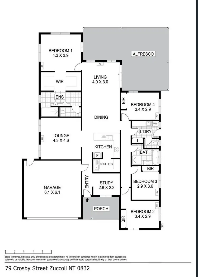 Floorplan of Homely house listing, 79 Crosby Street, Zuccoli NT 832