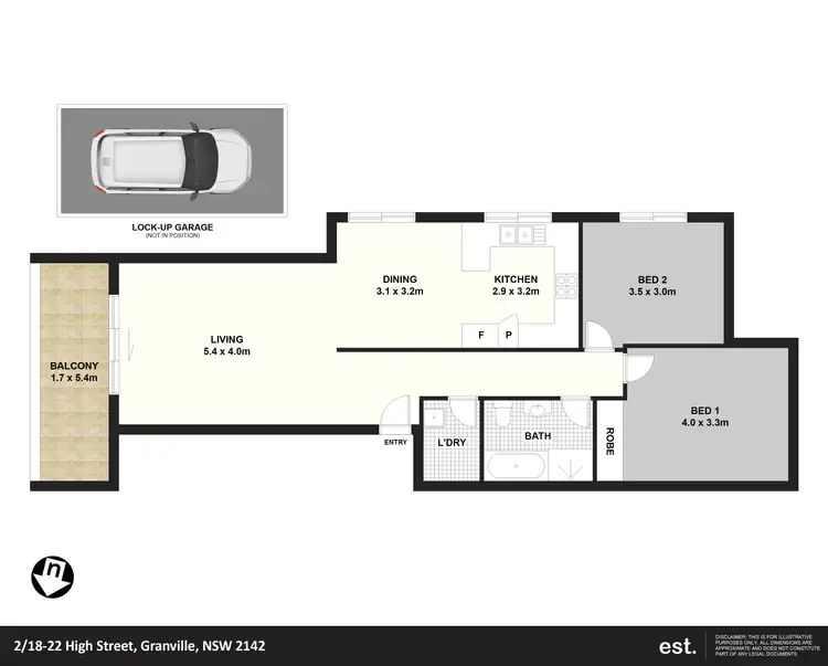 Floorplan of Homely unit listing, 12/18-22 High Street, Granville NSW 2142