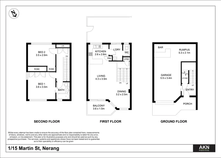 Floorplan of Homely townhouse listing, 1/15 Martin Street, Nerang QLD 4211