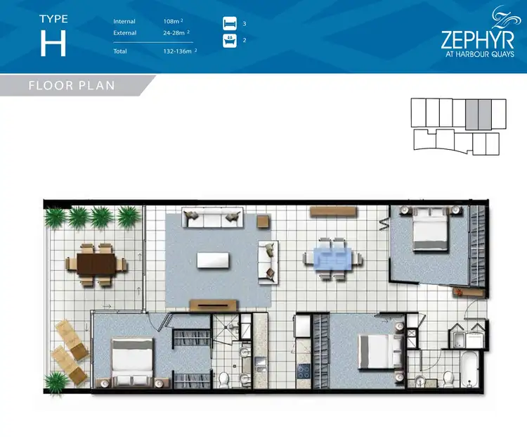 Floorplan of Homely apartment listing, 709/15 Compass Drive, Biggera Waters QLD 4216