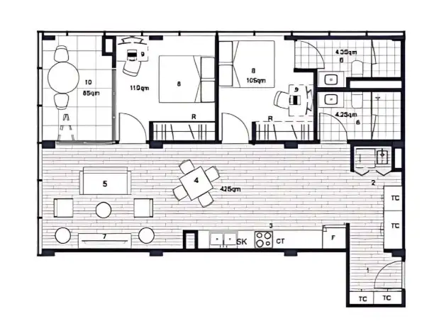 Floorplan of Homely unit listing, 50 Carl St, Woolloongabba QLD 4102