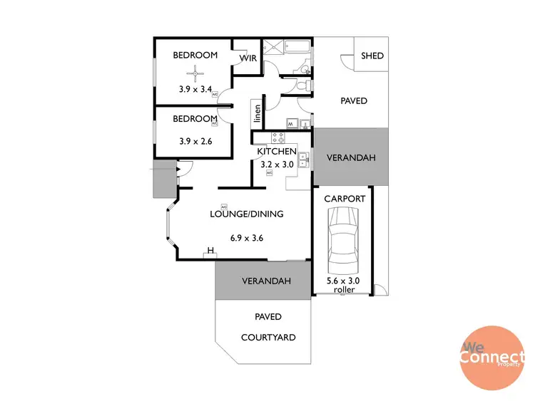 Floorplan of Homely unit listing, 1/5 Allambee Avenue, Edwardstown SA 5039