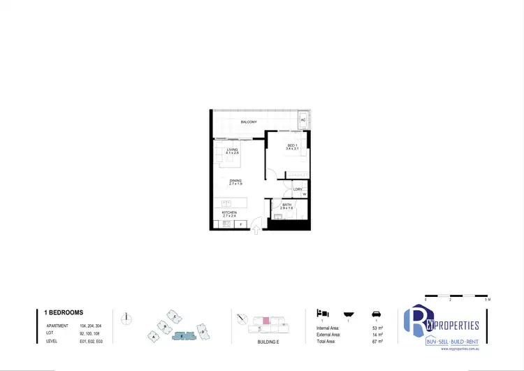 Floorplan of Homely apartment listing, E104/1 Sanctuary Street, Kembla Grange NSW 2526