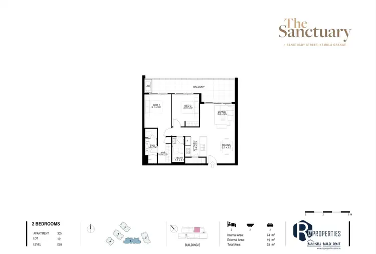 Floorplan of Homely apartment listing, E305/141 Darkes Road, Kembla Grange NSW 2526