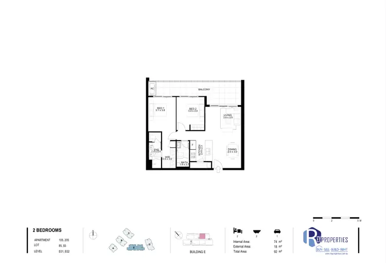 Floorplan of Homely apartment listing, E205/1 Sanctuary Street, Kembla Grange NSW 2526