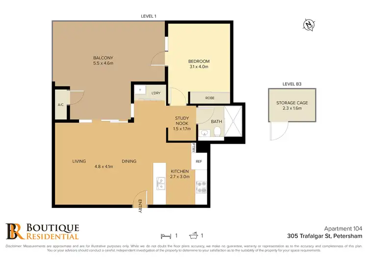 Floorplan of Homely apartment listing, 104/305 Trafalgar Street, Petersham NSW 2049