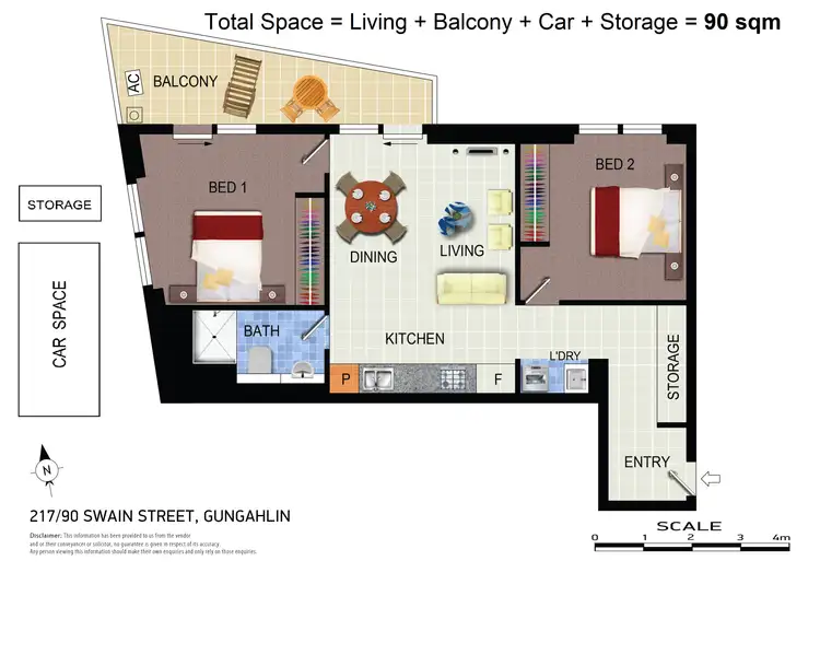 Floorplan of Homely apartment listing, 217/90 Swain Street, Gungahlin ACT 2912
