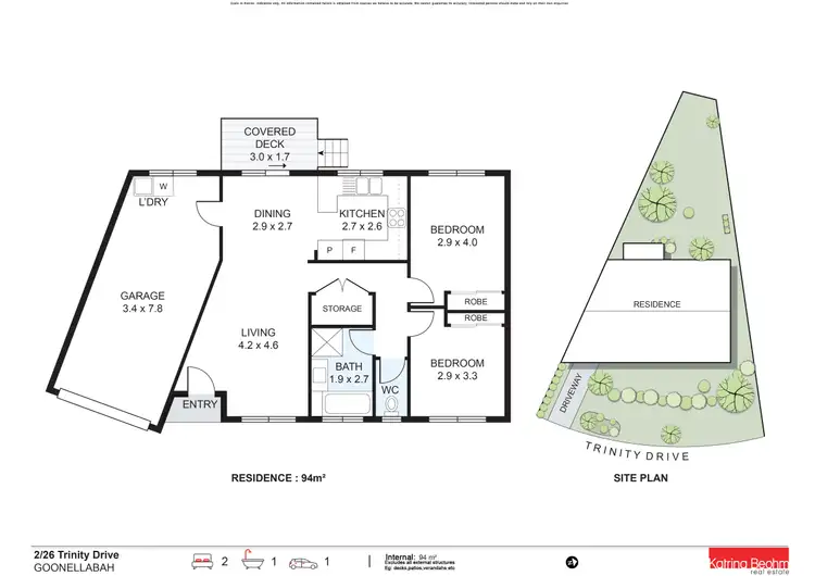 Floorplan of Homely unit listing, 2/26 Trinity Drive, Goonellabah NSW 2480