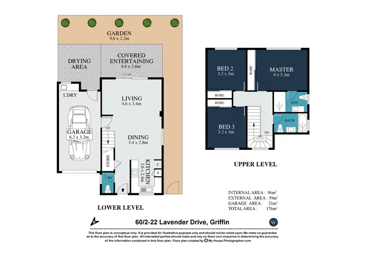 Floorplan of Homely townhouse listing, 60/2 Lavender Drive, Griffin QLD 4503