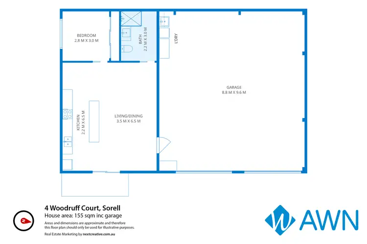 Floorplan of Homely rural property listing, 4 Woodruff Court, Sorell TAS 7172