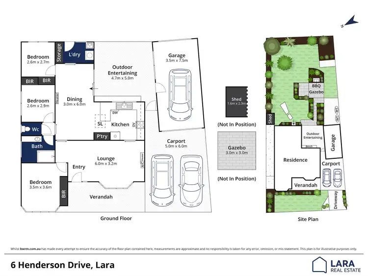 Floorplan of Homely house listing, 6 Henderson Drive, Lara VIC 3212