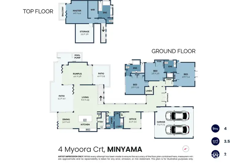 Floorplan of Homely house listing, 4 Myoora Court, Minyama QLD 4575