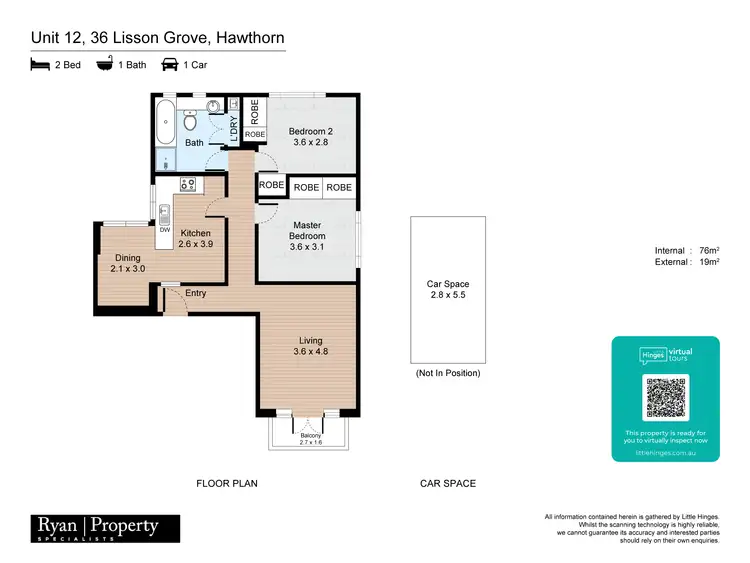 Floorplan of Homely apartment listing, 12/36 Lisson Grove, Hawthorn VIC 3122