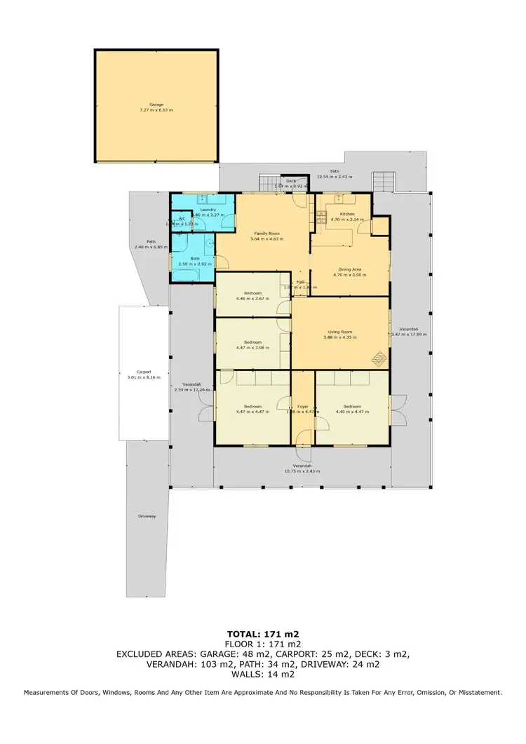 Floorplan of Homely house listing, 16 Warman Way, Victory Heights WA 6432