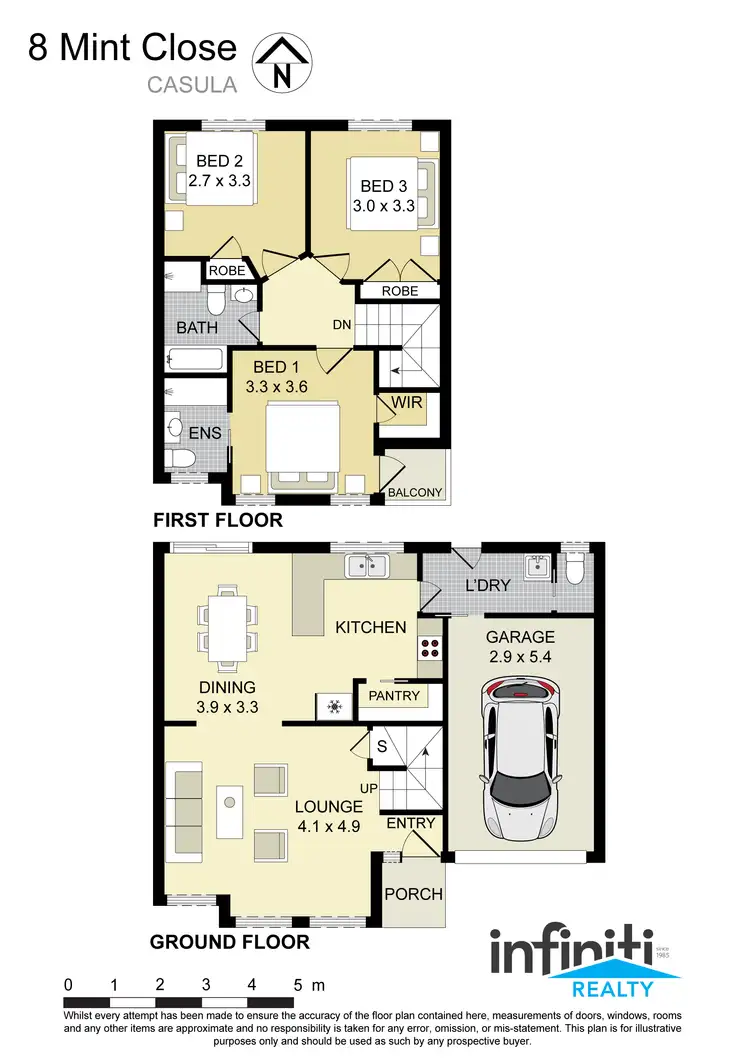 Floorplan of Homely townhouse listing, 3/8 Mint Close, Casula NSW 2170