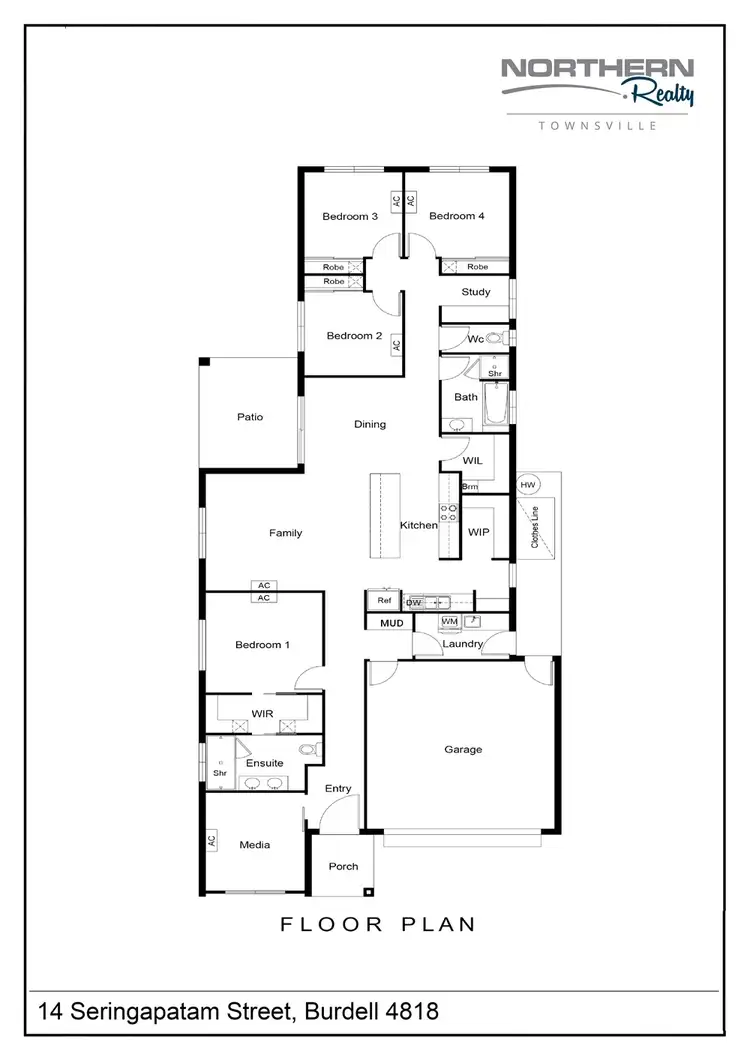Floorplan of Homely house listing, 14 Seringapatam Street, Burdell QLD 4818