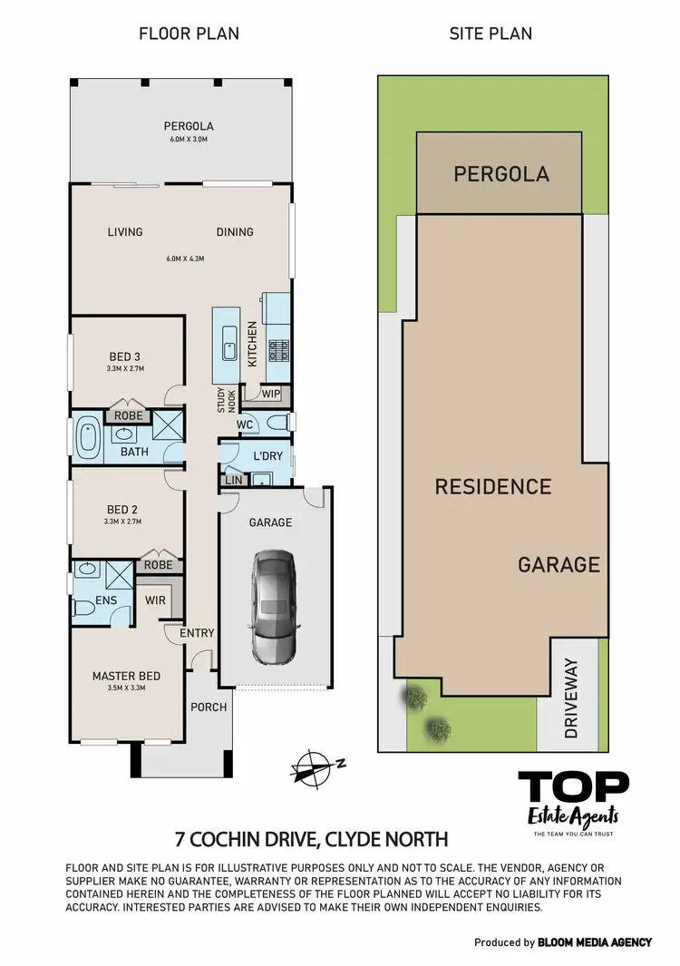 Floorplan of Homely house listing, 7 Cochin Drive, Clyde North VIC 3978