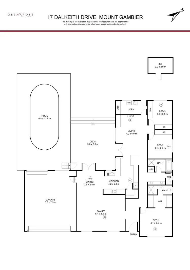 Floorplan of Homely house listing, 17 Dalkeith Drive, Mount Gambier SA 5290