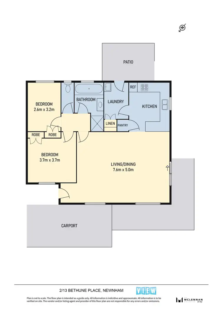 Floorplan of Homely unit listing, 2/3 Bethune Place, Newnham TAS 7248