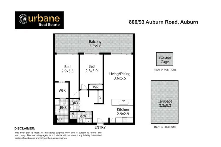 Floorplan of Homely apartment listing, 806/93 Auburn Road, Auburn NSW 2144