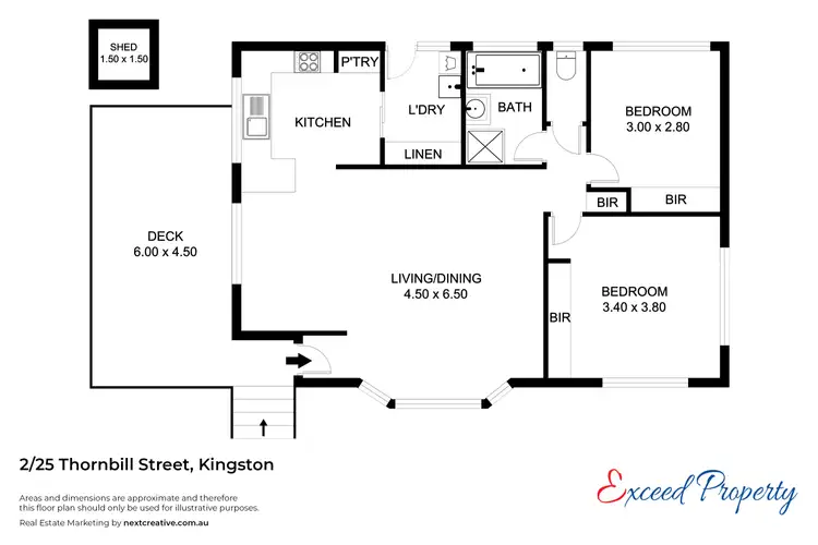 Floorplan of Homely villa listing, 2/25 Thornbill Street, Kingston TAS 7050