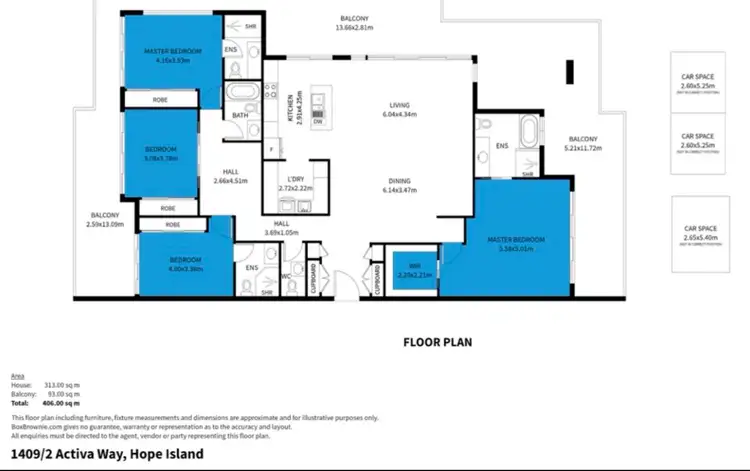 Floorplan of Homely apartment listing, 1409/2 Activa Way, Hope Island QLD 4212