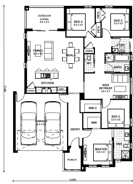 Floorplan of Homely house listing, Lot 2438 Citron Way, Clyde VIC 3978