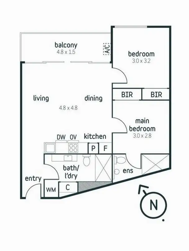 Floorplan of Homely apartment listing, 508/673 La Trobe Street, Docklands VIC 3008