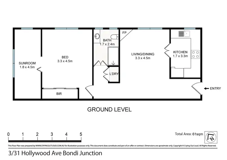 Floorplan of Homely apartment listing, 3/31 Hollywood Avenue, Bondi Junction NSW 2022