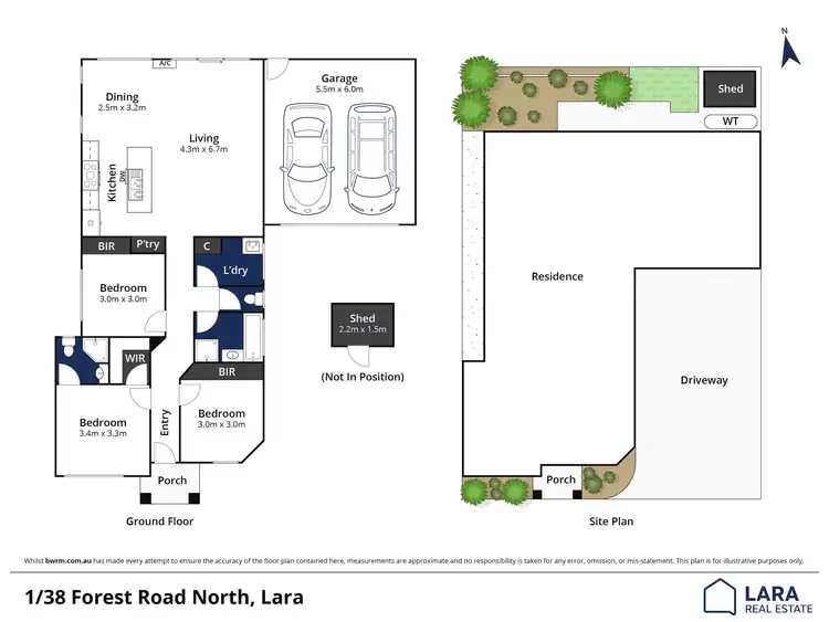 Floorplan of Homely house listing, 1/38 Forest Road North, Lara VIC 3212
