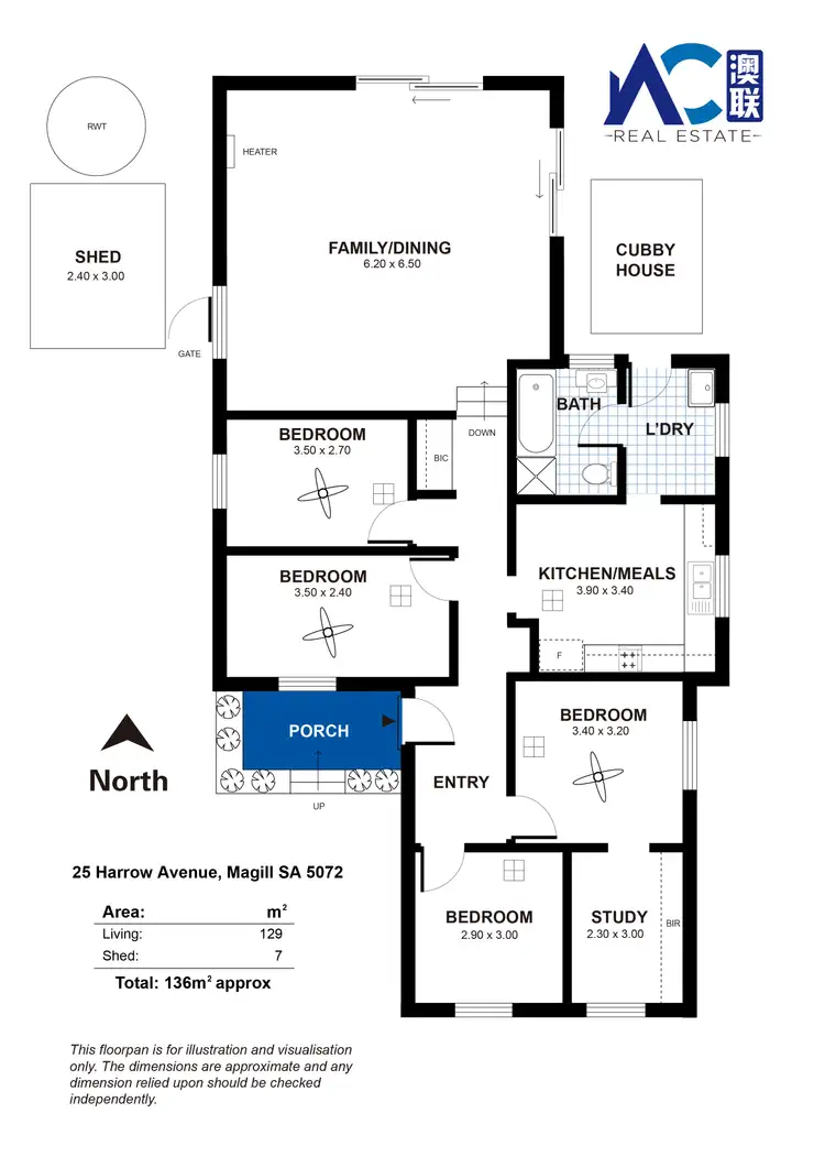 Floorplan of Homely house listing, 25 Harrow Avenue, Magill SA 5072