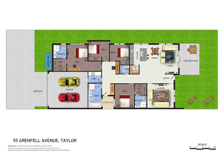 Floorplan of Homely semi-detached listing, 55 Grenfell Avenue, Taylor ACT 2913