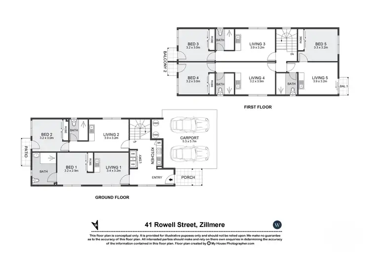 Floorplan of Homely unit listing, 5/41 Rowell Street, Zillmere QLD 4034