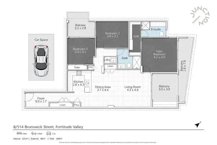 Floorplan of Homely unit listing, 8/514 Brunswick Street, Fortitude Valley QLD 4006