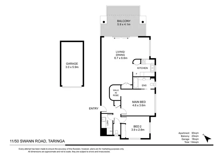 Floorplan of Homely unit listing, 11/50 Swann Road, Taringa QLD 4068